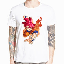 Load image into Gallery viewer, Dragon Ball Z Goku T-shirt Short sleeve O-Neck Tshirt Summer Saiyan Vegeta Harajuku brand clothing T shirt HCP316