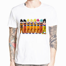 Load image into Gallery viewer, Dragon Ball Z Goku T-shirt Short sleeve O-Neck Tshirt Summer Saiyan Vegeta Harajuku brand clothing T shirt HCP316