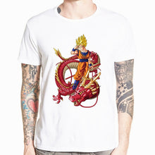 Load image into Gallery viewer, Dragon Ball Z Goku T-shirt Short sleeve O-Neck Tshirt Summer Saiyan Vegeta Harajuku brand clothing T shirt HCP316