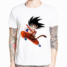 Load image into Gallery viewer, Dragon Ball Z Goku T-shirt Short sleeve O-Neck Tshirt Summer Saiyan Vegeta Harajuku brand clothing T shirt HCP316
