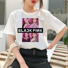 Load image into Gallery viewer, Blackpink Kill This Love T Shirt Harajuku LISA JISOO JENNIE ROSE 90s Cartoon Tshirt Women Fashion Top Tee Female Ullzang T-shirt