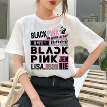 Load image into Gallery viewer, Blackpink Kill This Love T Shirt Harajuku LISA JISOO JENNIE ROSE 90s Cartoon Tshirt Women Fashion Top Tee Female Ullzang T-shirt