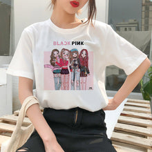 Load image into Gallery viewer, Blackpink Kill This Love T Shirt Harajuku LISA JISOO JENNIE ROSE 90s Cartoon Tshirt Women Fashion Top Tee Female Ullzang T-shirt