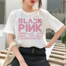 Load image into Gallery viewer, Blackpink Kill This Love T Shirt Harajuku LISA JISOO JENNIE ROSE 90s Cartoon Tshirt Women Fashion Top Tee Female Ullzang T-shirt